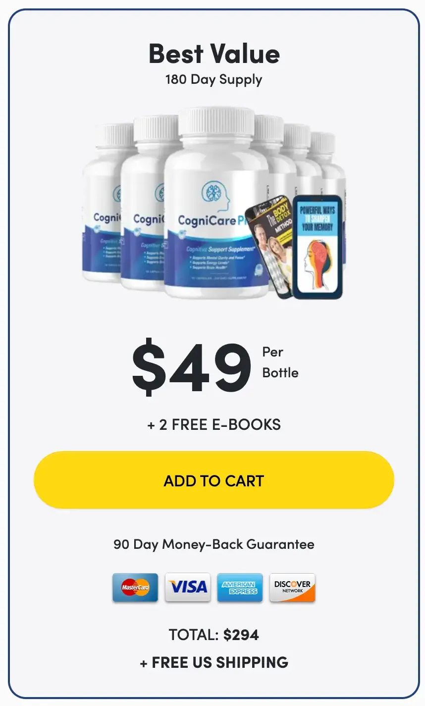 CogniCare Pro Buy 6 Bottles